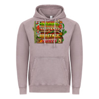 Vintage Zinc national hispanic heritage month with background Vintage Hoodie - BundleAndBundleShop