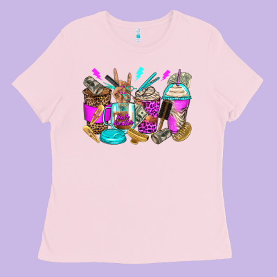 Hair Hustler Coffee Cups Ladies Tee Designed By Zillion Design Studio