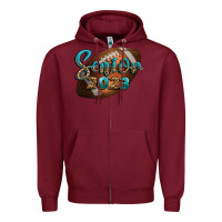 Burgundy american football senior 2023 Zipper Hoodie - BundleAndBundleShop