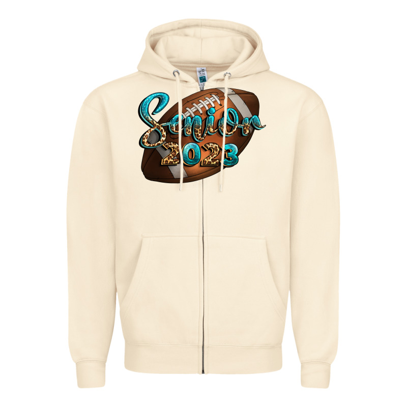 American Football Senior 2023 Zipper Hoodie by BundleAndBundleShop | Teevron