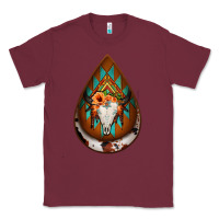 Burgundy aztec bullskull teardrop earrings Classic Tee - Jasminsmagicworld