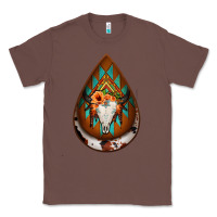 Chestnut aztec bullskull teardrop earrings Classic Tee - Jasminsmagicworld