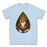 Dusty Blue aztec bullskull teardrop earrings Classic Tee - Jasminsmagicworld