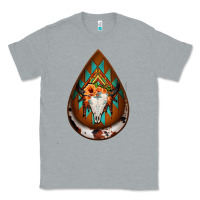 Heather Grey aztec bullskull teardrop earrings Classic Tee - Jasminsmagicworld