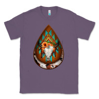 Lavender aztec bullskull teardrop earrings Classic Tee - Jasminsmagicworld