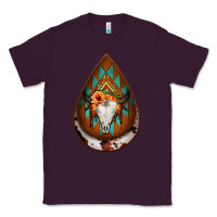Plum aztec bullskull teardrop earrings Classic Tee - Jasminsmagicworld