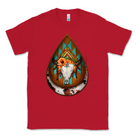 Red aztec bullskull teardrop earrings Classic Tee - Jasminsmagicworld