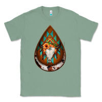 Sage aztec bullskull teardrop earrings Classic Tee - Jasminsmagicworld
