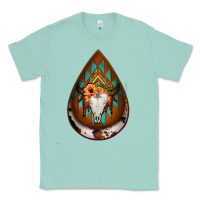 Seafoam aztec bullskull teardrop earrings Classic Tee - Jasminsmagicworld
