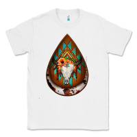 White aztec bullskull teardrop earrings Classic Tee - Jasminsmagicworld