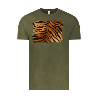Vintage Olive handdrawn tiger pattern background Vintage Tee - BarkalooDesign