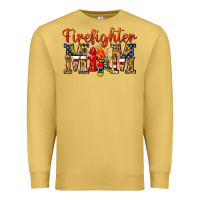 Antique Gold Firefighter Mom Premium Sweatshirt - texasbilliewilder