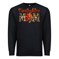 Black Firefighter Mom Premium Sweatshirt - texasbilliewilder