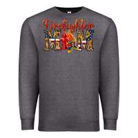 Charcoal Heather Firefighter Mom Premium Sweatshirt - texasbilliewilder