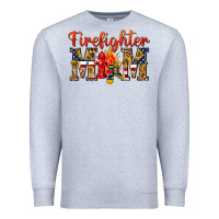 Heather Grey Firefighter Mom Premium Sweatshirt - texasbilliewilder