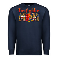 Navy Firefighter Mom Premium Sweatshirt - texasbilliewilder