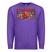 Purple Firefighter Mom Premium Sweatshirt - texasbilliewilder