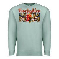 Seafoam Firefighter Mom Premium Sweatshirt - texasbilliewilder