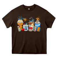 Chocolate Brown art teacher coffee cups Heavy Core Tee - Zillion Design Studio