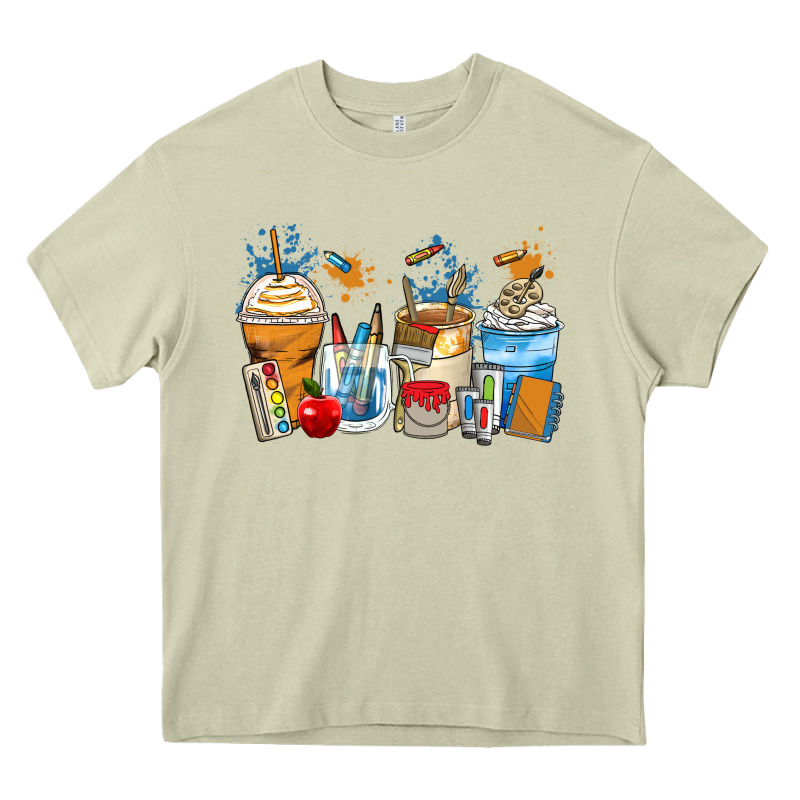 Art Teacher Coffee Cups Heavy Core Tee by Zillion Design Studio | Teevron
