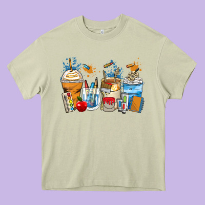 Art Teacher Coffee Cups Heavy Core Tee Designed By Zillion Design Studio