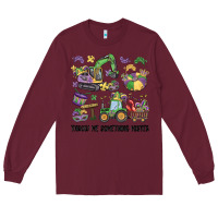 Burgundy throw me something mister Long Sleeve Tee - MaliasSmallBusiness