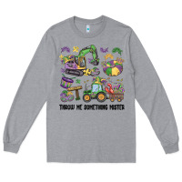 Heather Grey throw me something mister Long Sleeve Tee - MaliasSmallBusiness