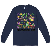 Navy throw me something mister Long Sleeve Tee - MaliasSmallBusiness