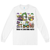 White throw me something mister Long Sleeve Tee - MaliasSmallBusiness