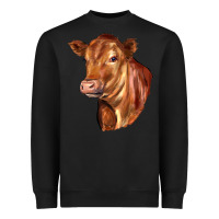 Black red angus cattle cow Heavyweight Sweatshirt - LillyAllenDesigns