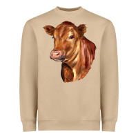 Mushroom red angus cattle cow Heavyweight Sweatshirt - LillyAllenDesigns
