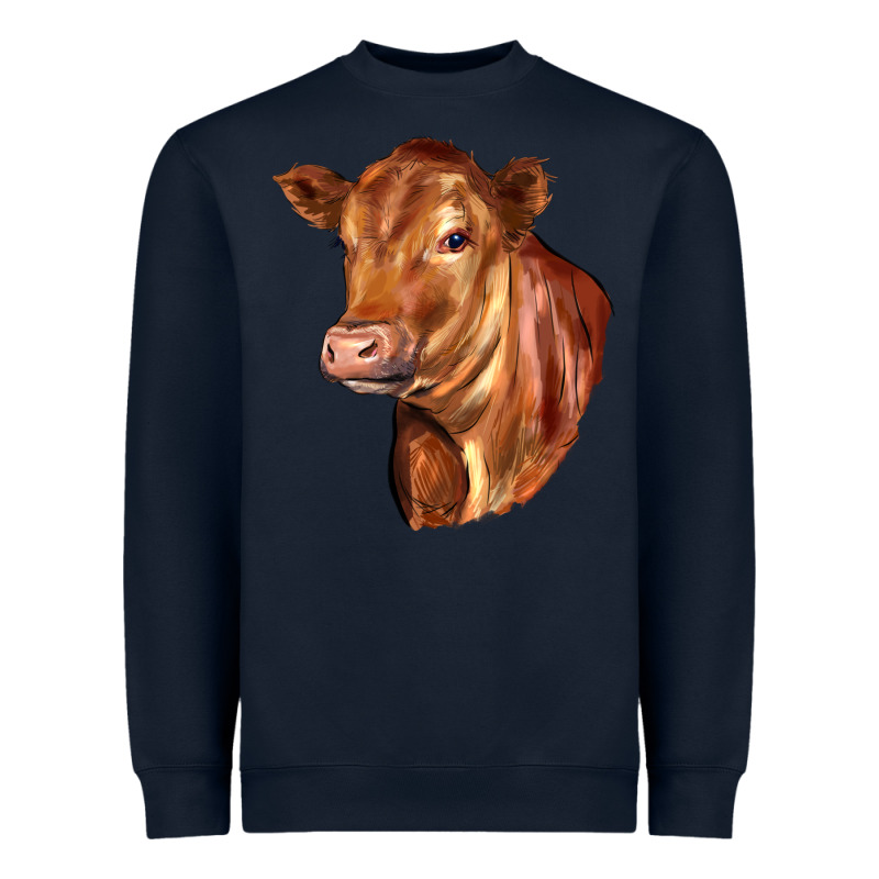 Red Angus Cattle Cow Heavyweight Sweatshirt by LillyAllenDesigns | Teevron