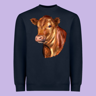 Red Angus Cattle Cow Heavyweight Sweatshirt Designed By Lillyallendesigns