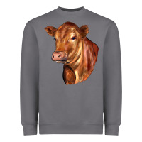 Storm red angus cattle cow Heavyweight Sweatshirt - LillyAllenDesigns