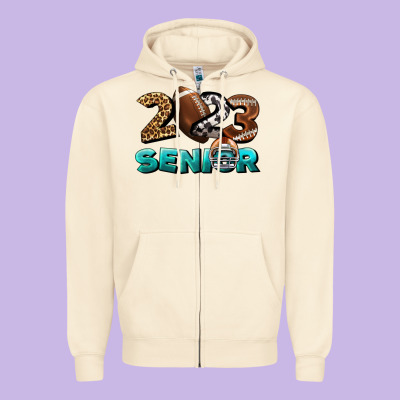 American Football Senior 2023 Zipper Hoodie Designed By Bundleandbundleshop