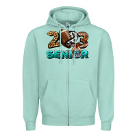 Seafoam American Football Senior 2023 Zipper Hoodie - BundleAndBundleShop