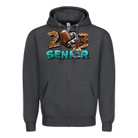 Smoke American Football Senior 2023 Zipper Hoodie - BundleAndBundleShop