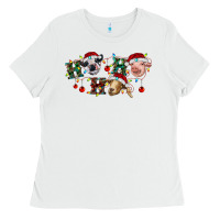 White hohoho farm animals Ladies Tee - RanaPortraitStore