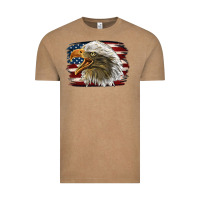 Vintage Coffee American Flag Eagle Vintage Tee - LillyAllenDesigns