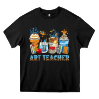 Black art teacher coffee cups Heavy Core Tee - Zillion Design Studio