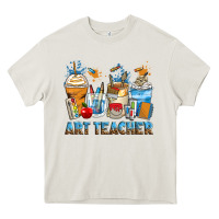 Cream art teacher coffee cups Heavy Core Tee - Zillion Design Studio
