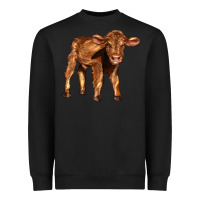 Black red angus calf Heavyweight Sweatshirt - LillyAllenDesigns