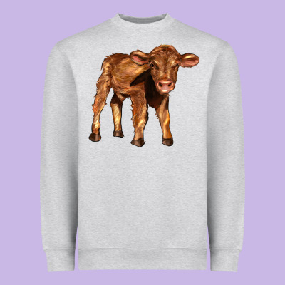 Red Angus Calf Heavyweight Sweatshirt Designed By Lillyallendesigns