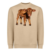 Mushroom red angus calf Heavyweight Sweatshirt - LillyAllenDesigns