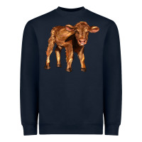 Navy red angus calf Heavyweight Sweatshirt - LillyAllenDesigns