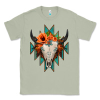 Matcha Aztec Turquoise Bull Skull Classic Tee - Jasminsmagicworld