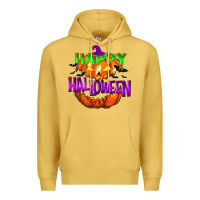 Antique Gold Happy Halloween Premium Hoodie - NancyCooperArtShop