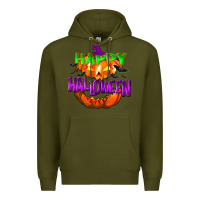 Army Green Happy Halloween Premium Hoodie - NancyCooperArtShop