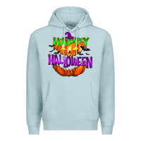 Blue Mist Happy Halloween Premium Hoodie - NancyCooperArtShop