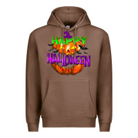 Chestnut Happy Halloween Premium Hoodie - NancyCooperArtShop